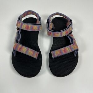 Teva Sandals Womens 6 Original Universal Sporty‎ Slingback Black Multicolor